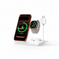 Portable Wireless Charger: for Apple Charging Station 3 in 1 Charger Stand Multiple Devices for Apple - iPhone 11-17 - Watch 2-11 SE Ultra Series - Airpods 4 3 2 Pro