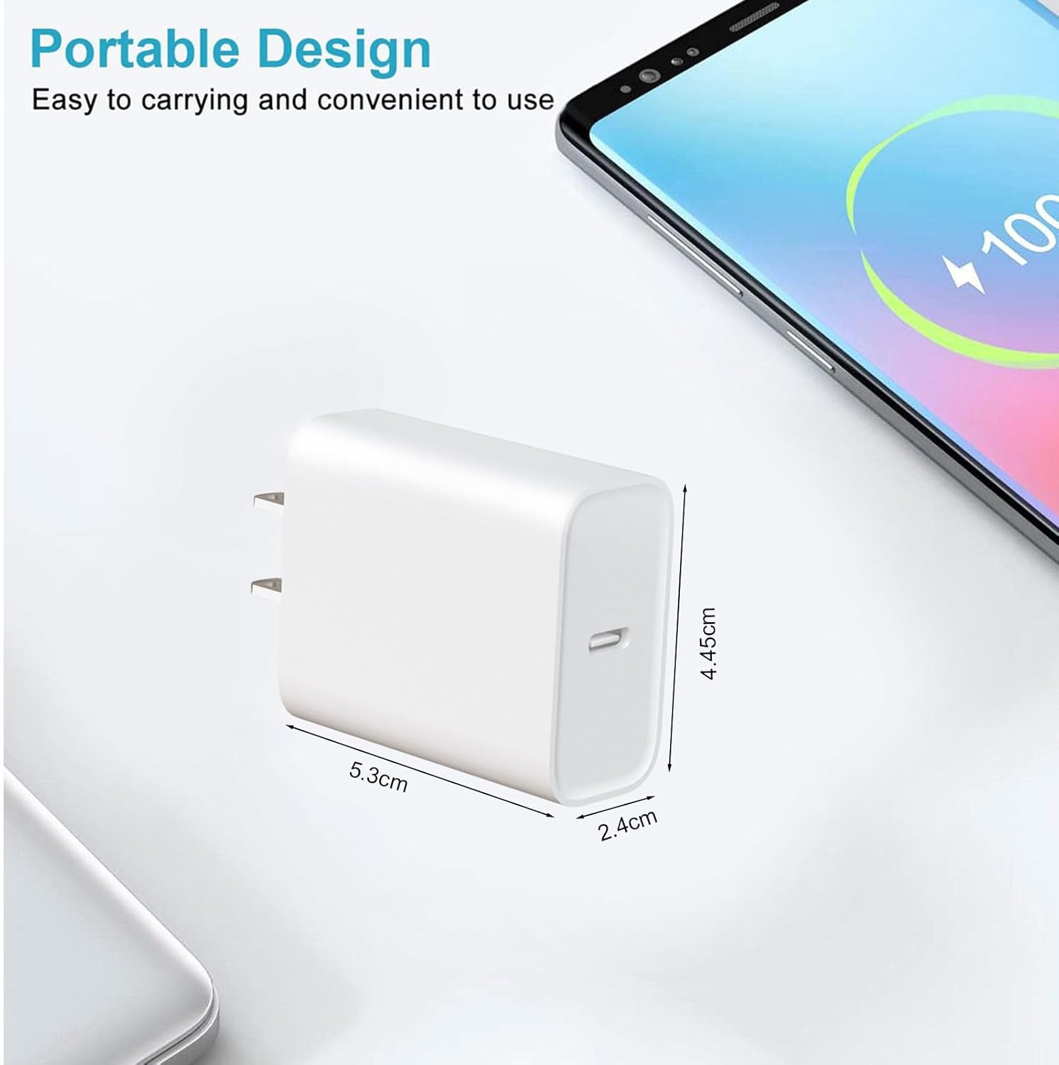 USB C Charger Block Fast Charging,Charger Adapter,4 Pack Type C Wall Charger with 6FT Fast Charging Cable for Iphone 17/17 Plus/17 Pro Max/16/16 Pro Max/15 Pro Max (White, USB Type C)