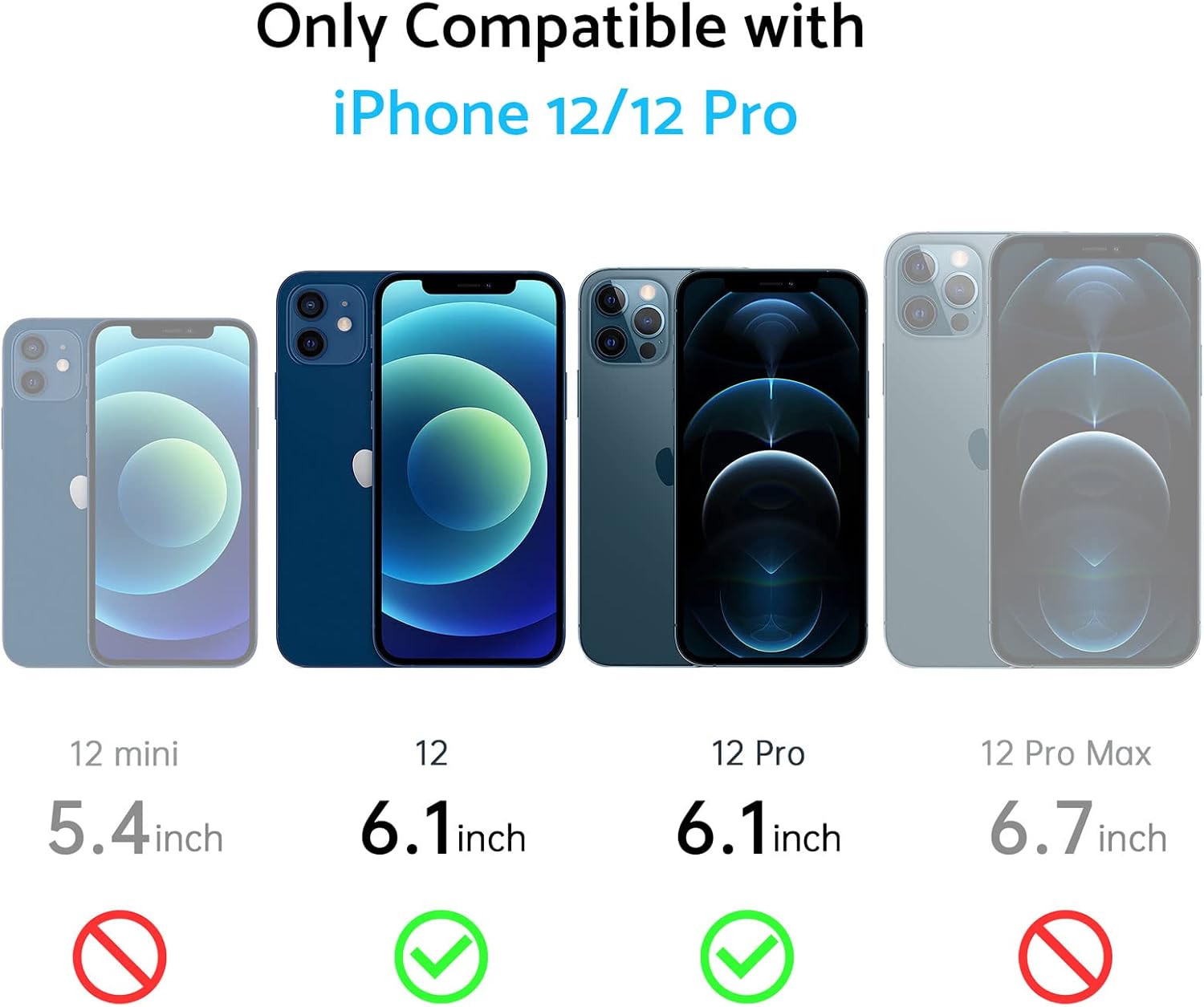 Magnetic Shockproof for Iphone 12/12 Pro Case, [Fit for Magsafe] [Military-Grade Drop Tested] Soft Silicone Slim Anti-Scratch Case for Iphone 12/12 Pro Case Anti-Fingerprint,Black