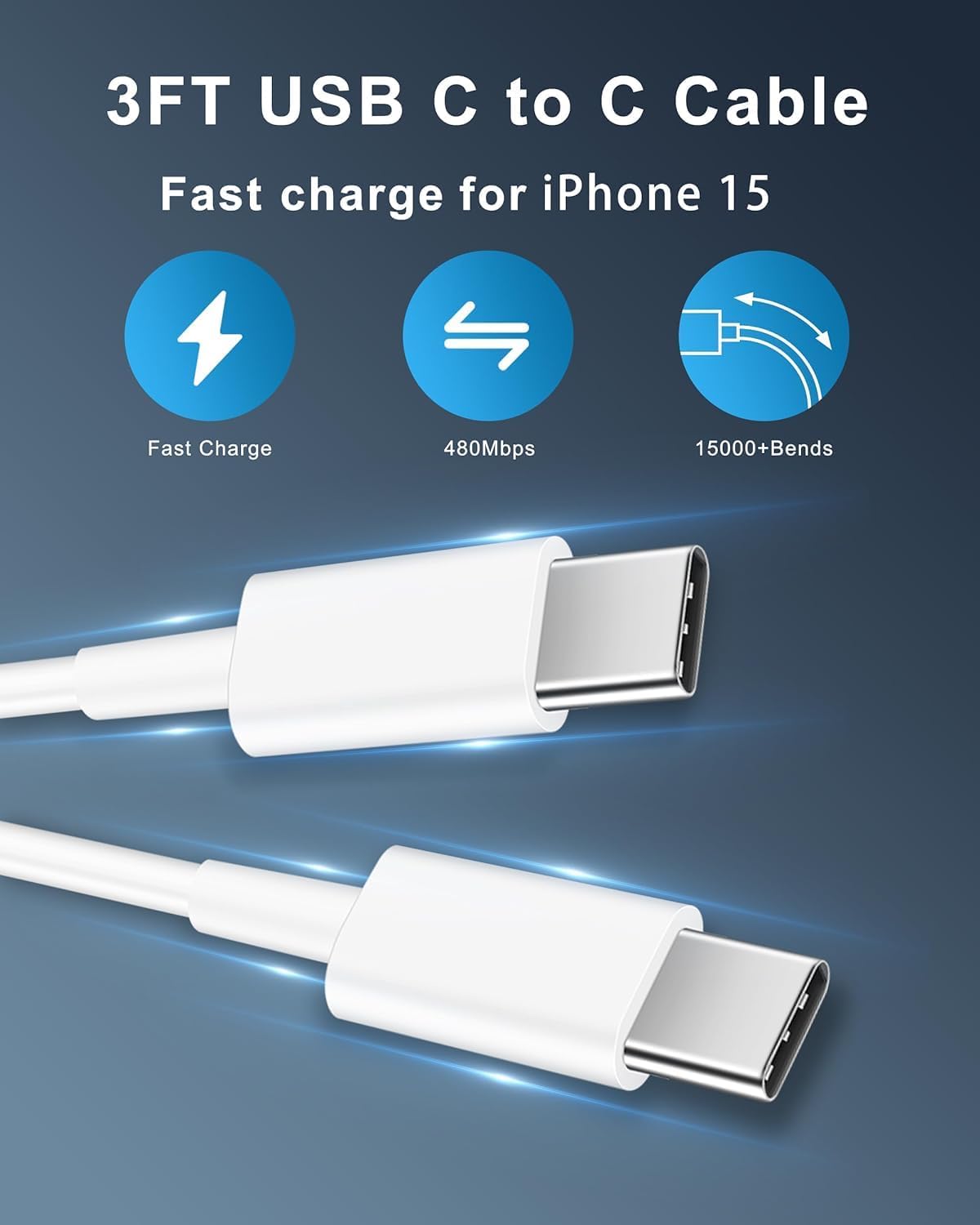 iPhone 16 Fast Car Charger,Car Charger for iPhone 15,60W Dual USB C Fast Car Charger Adapter+20W PD USB-C Wall Charger Block+2Pack USB C Cord 