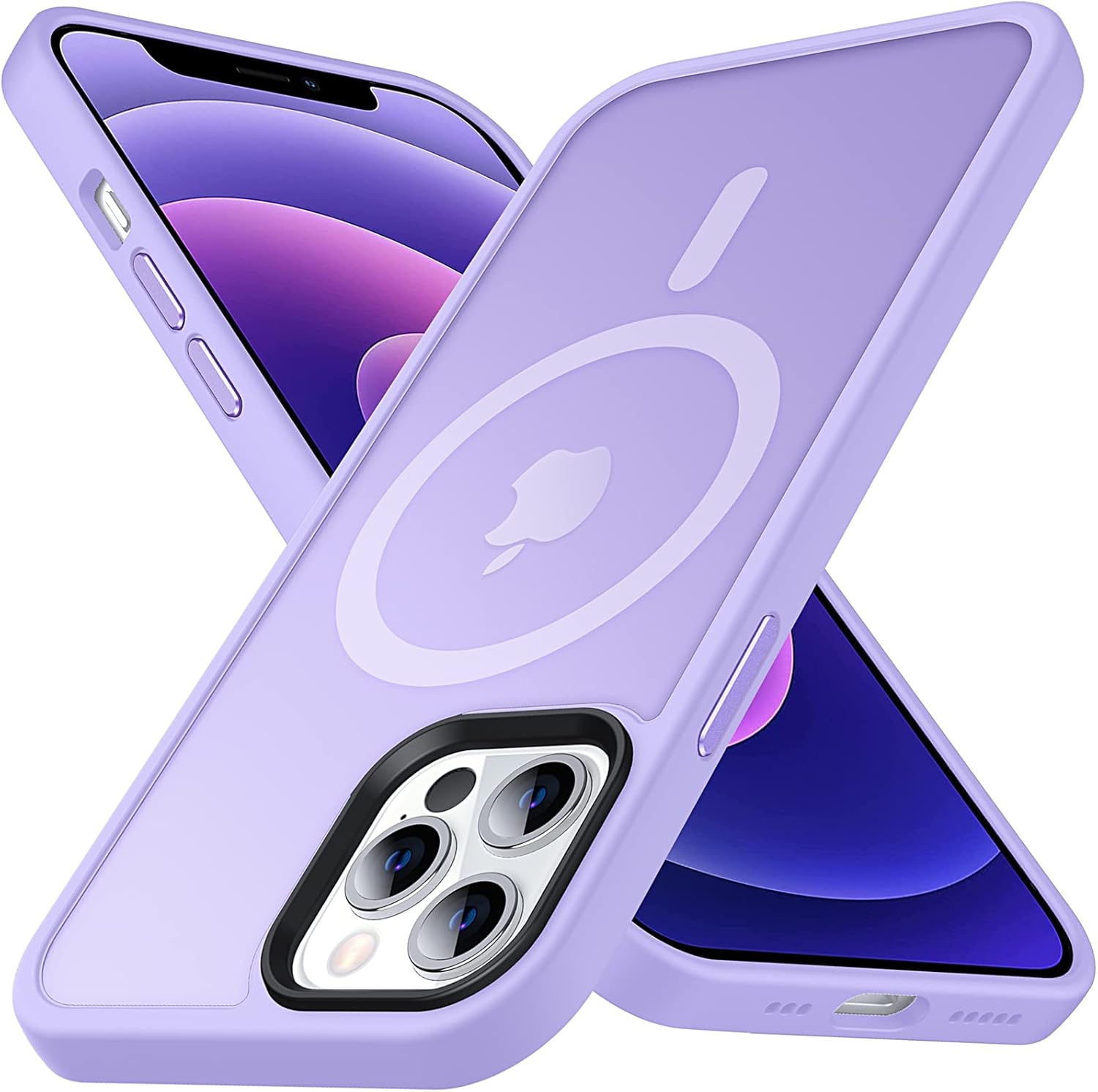 Magnetic Shockproof for Iphone 12/12 Pro Case, [Fit for Magsafe] [Military-Grade Drop Tested] Soft Silicone Slim Anti-Scratch Case for Iphone 12/12 Pro Case Anti-Fingerprint,Black
