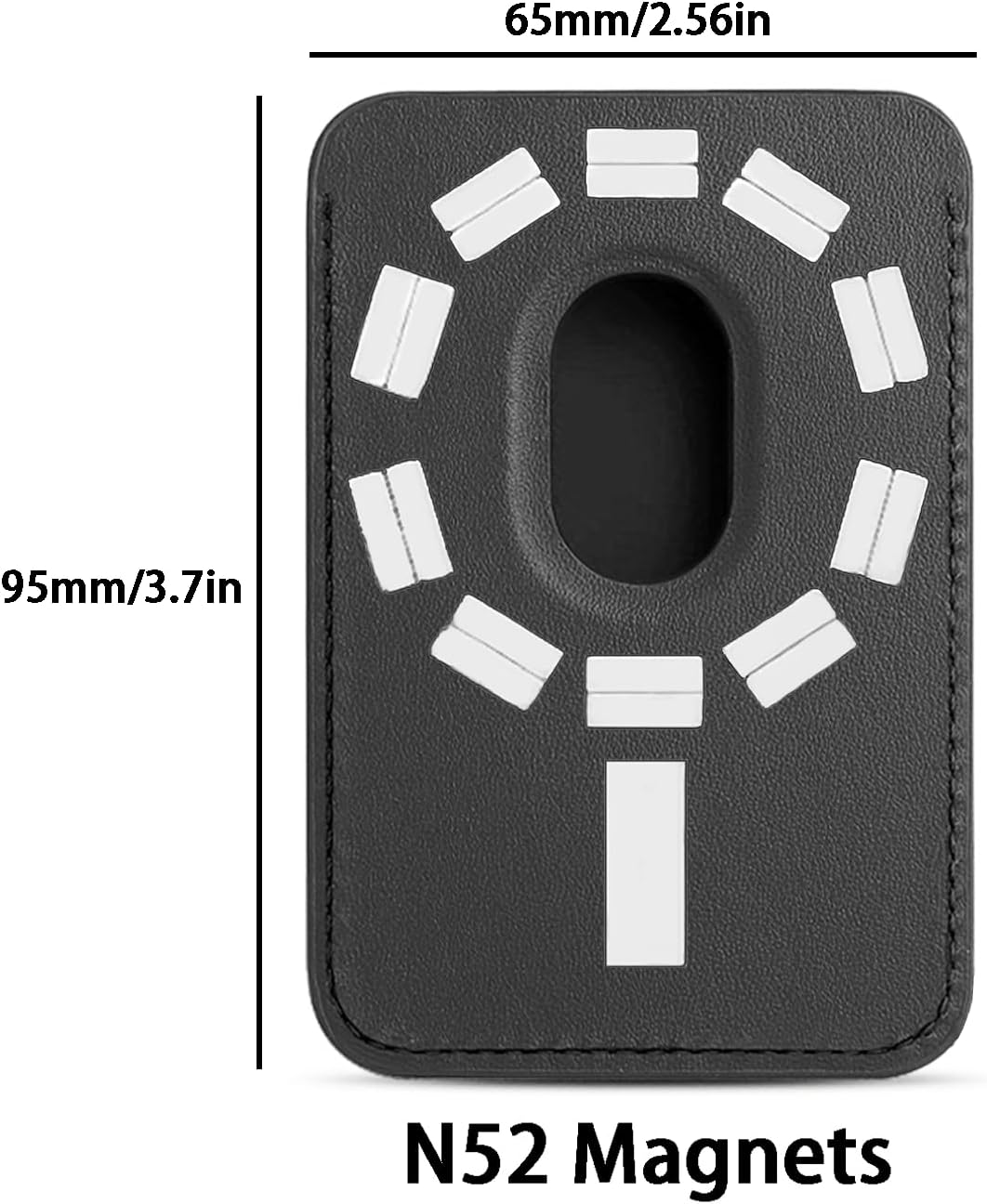 Slim Magnetic Card Wallet Compatible with Magsafe for Iphone 12-17 Series (White)