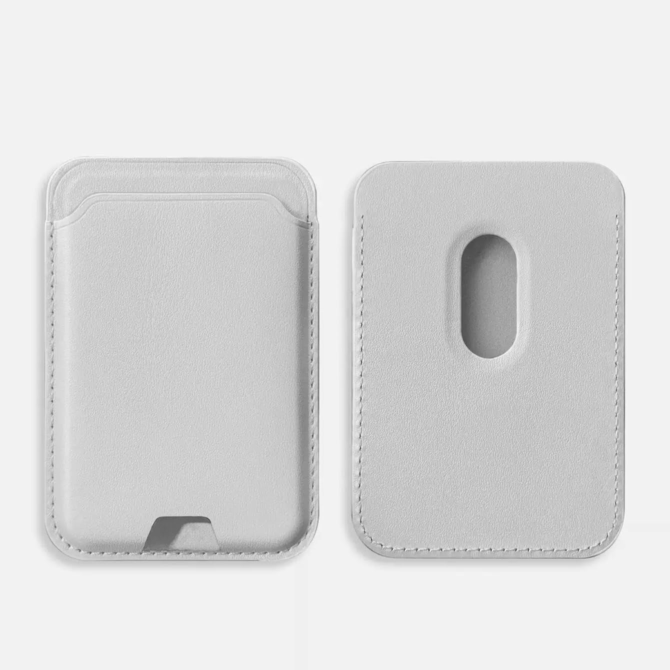 Slim Magnetic Card Wallet Compatible with Magsafe for Iphone 12-17 Series (White)