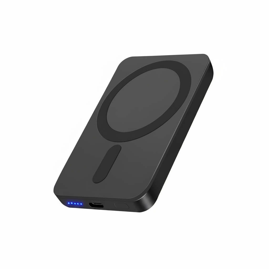 Mini Magsafe-Compatible Portable Charger, 5000Mah 5W Compact Magnetic Power Bank for iPhone 12-16, USB-C Charging Battery Pack